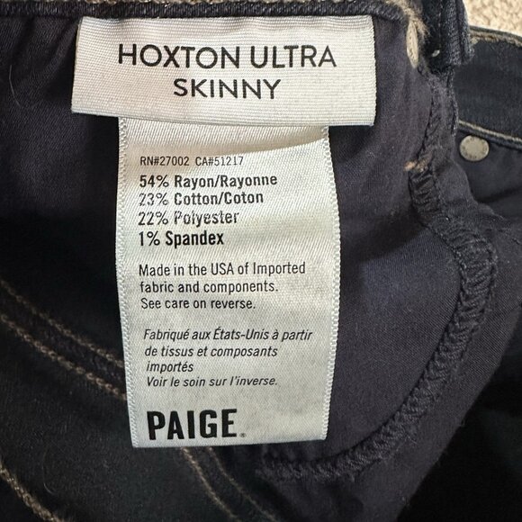 Paige Jeans Women’s Size 29 Hoxton Ultra Skinny Jeans Dark Wash - Picture 7 of 10